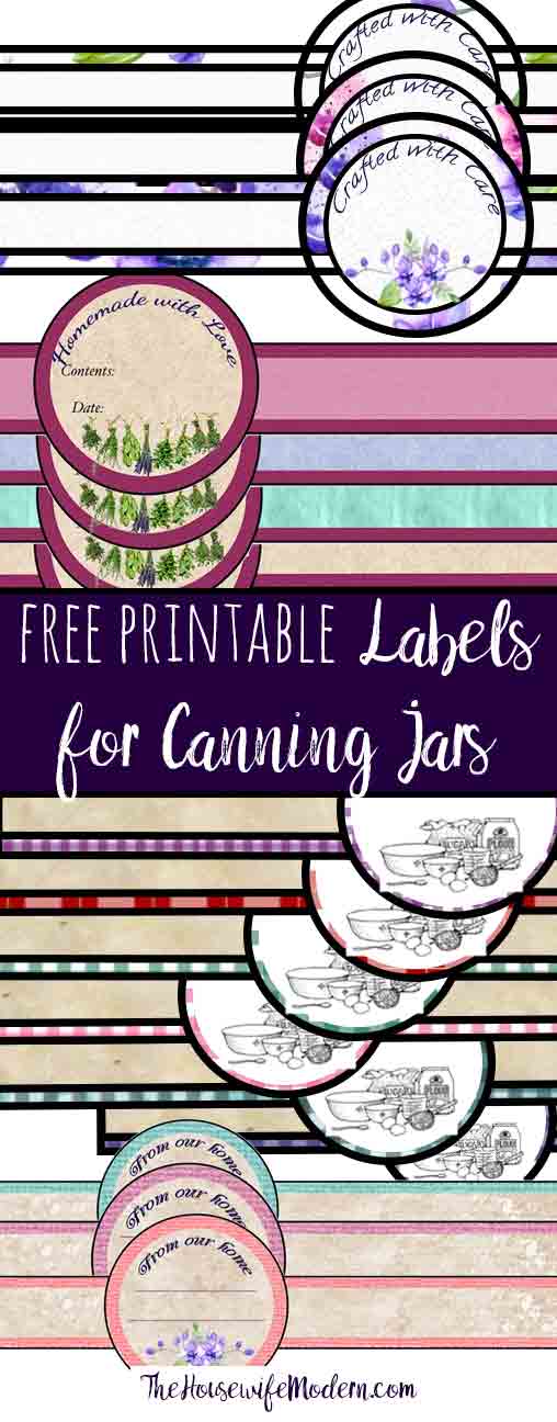 Free Printable Canning Jar Labels Tons of Designs & Colors