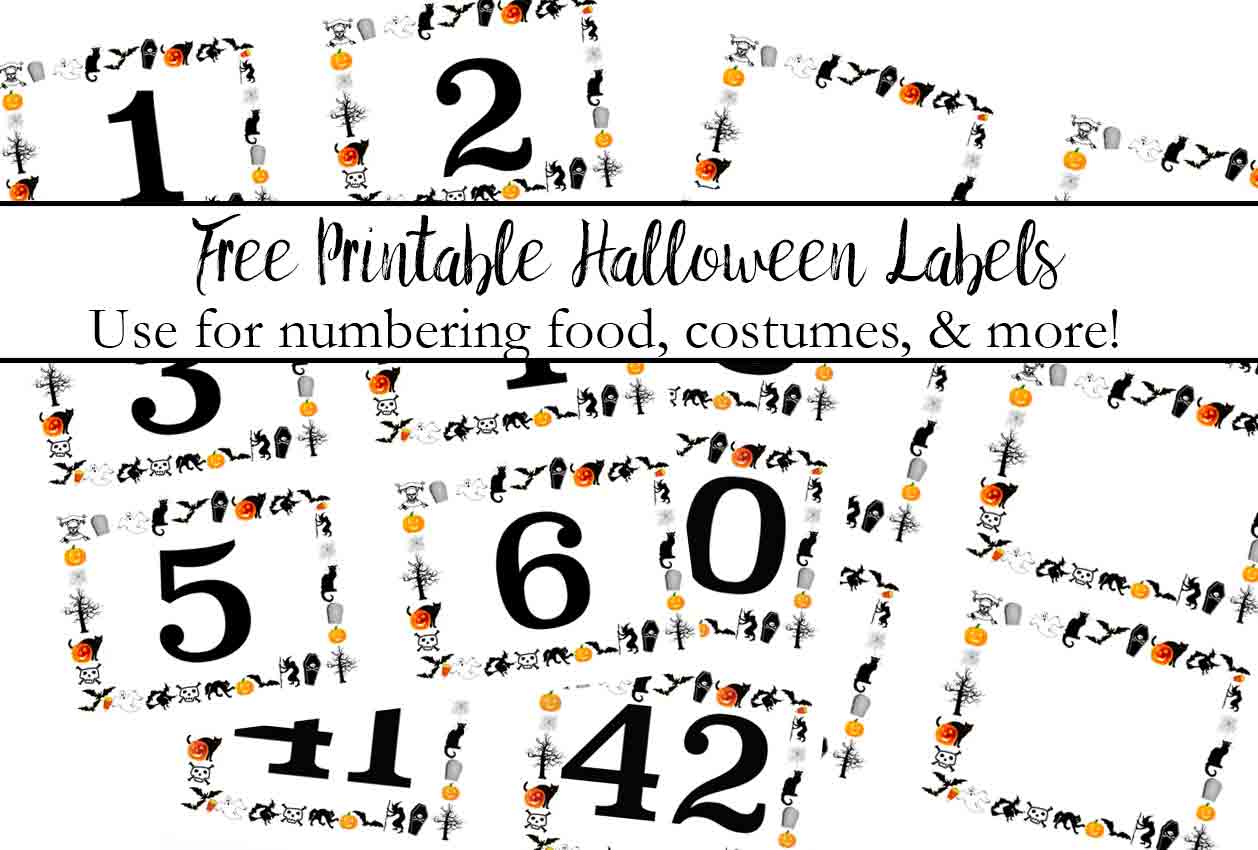 Free Vintage Printable Halloween Numbers