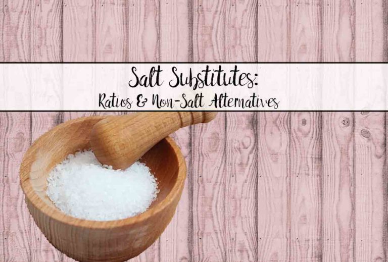 Salt Substitutes Conversion Ratios for Types of Salt and Salt