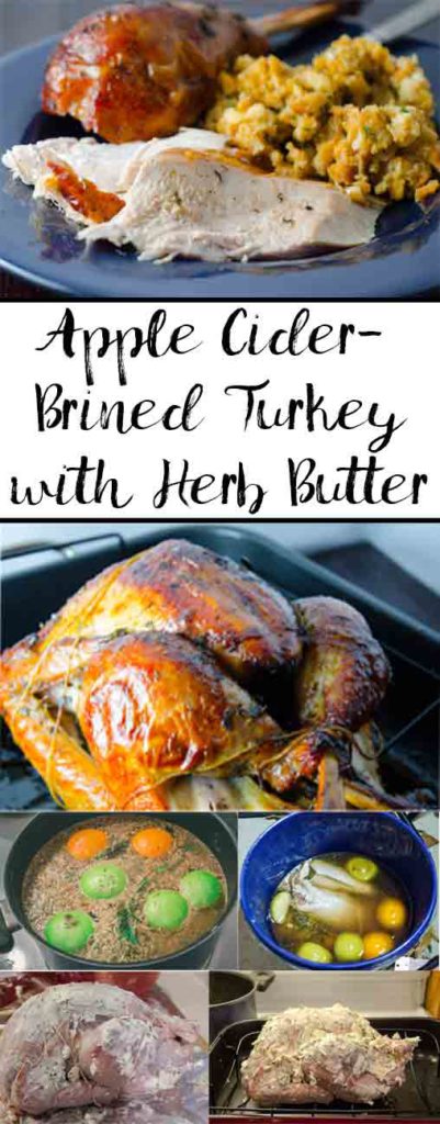 Apple Cider-Brined Turkey with Herb Butter ~ The Housewife Modern