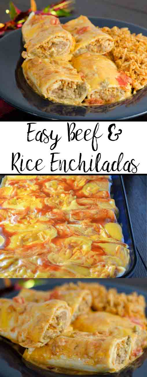 Easy Beef and Rice Enchiladas
