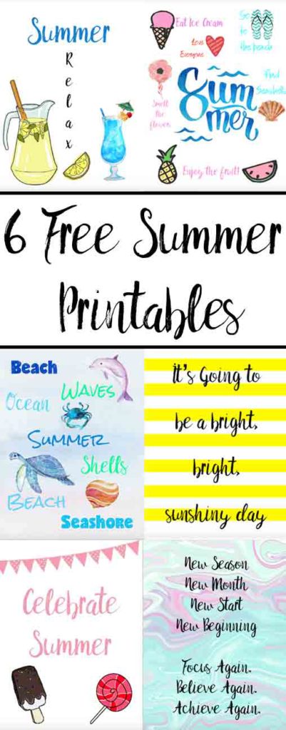 Free Summer Printables: 6 Designs to Brighten Your Day