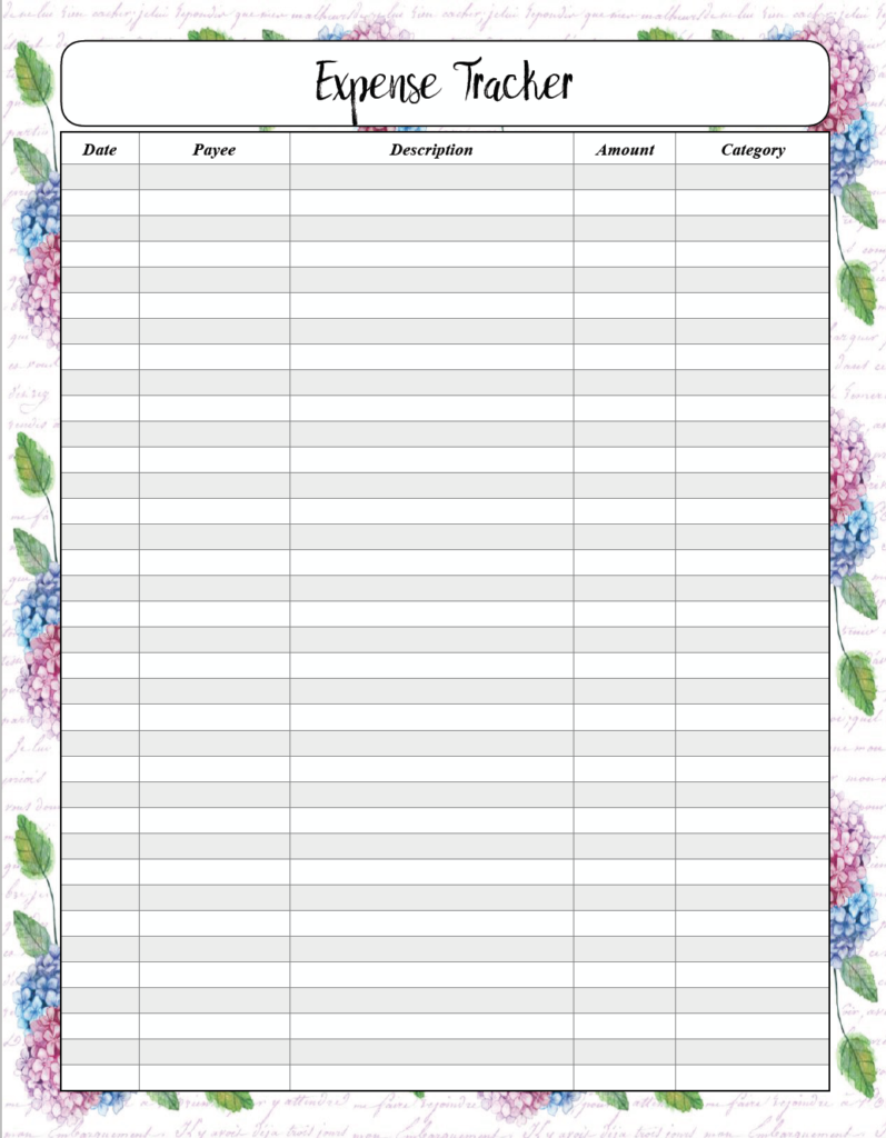 Free Budgeting Printables Expense Tracker Budget Goal Setting