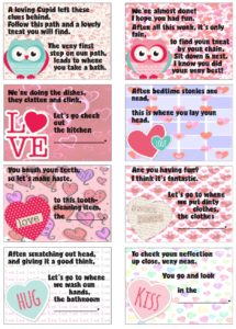 Free Printable Valentine's Day Treasure Hunt: 24 Clues plus Blanks