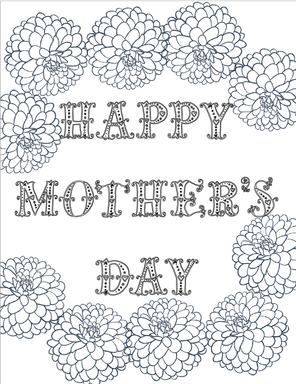 Free Printable Mother s Day Coloring Pages: 4 Designs