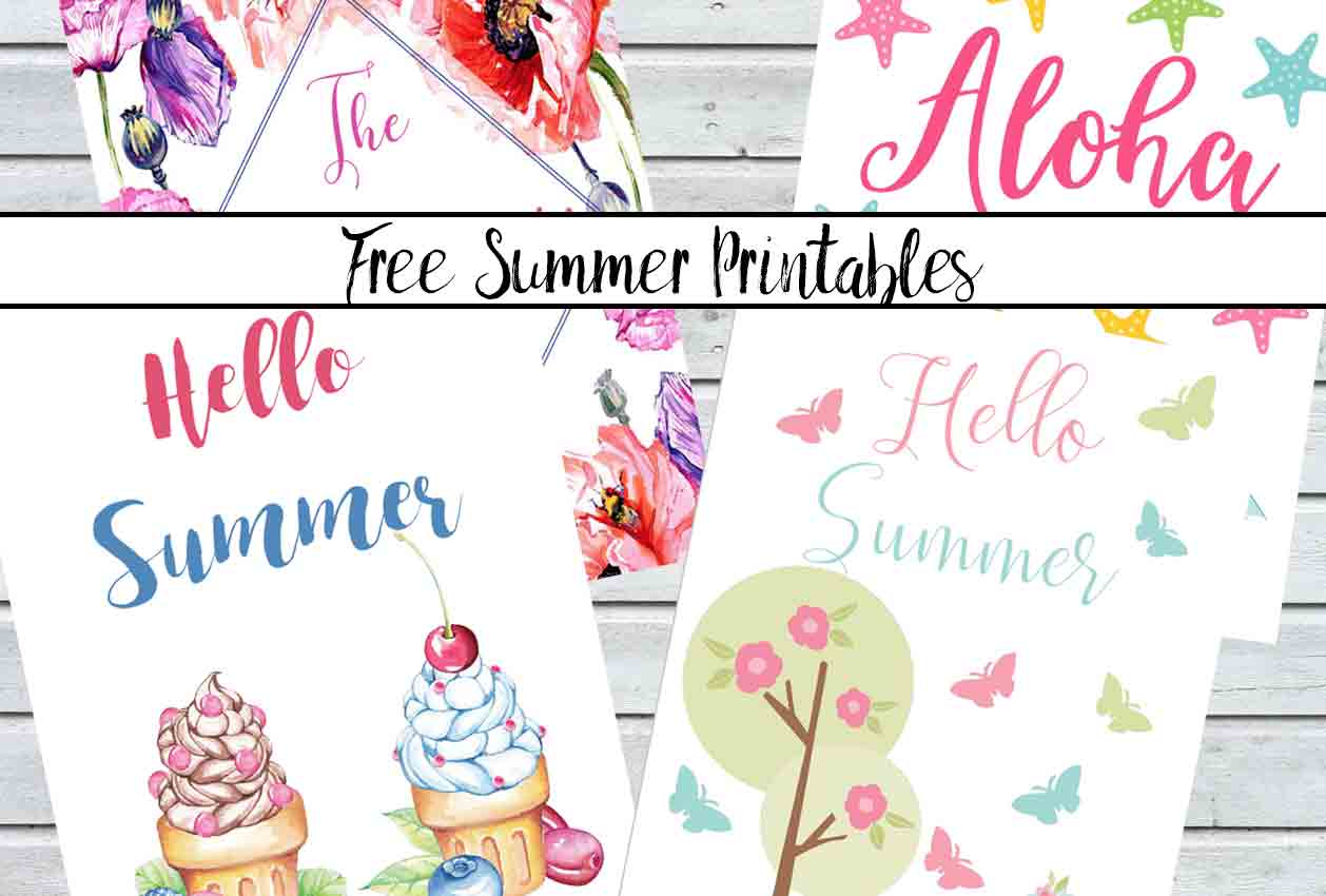 Free Summer Printables Celebrate with Bright Decor Printables