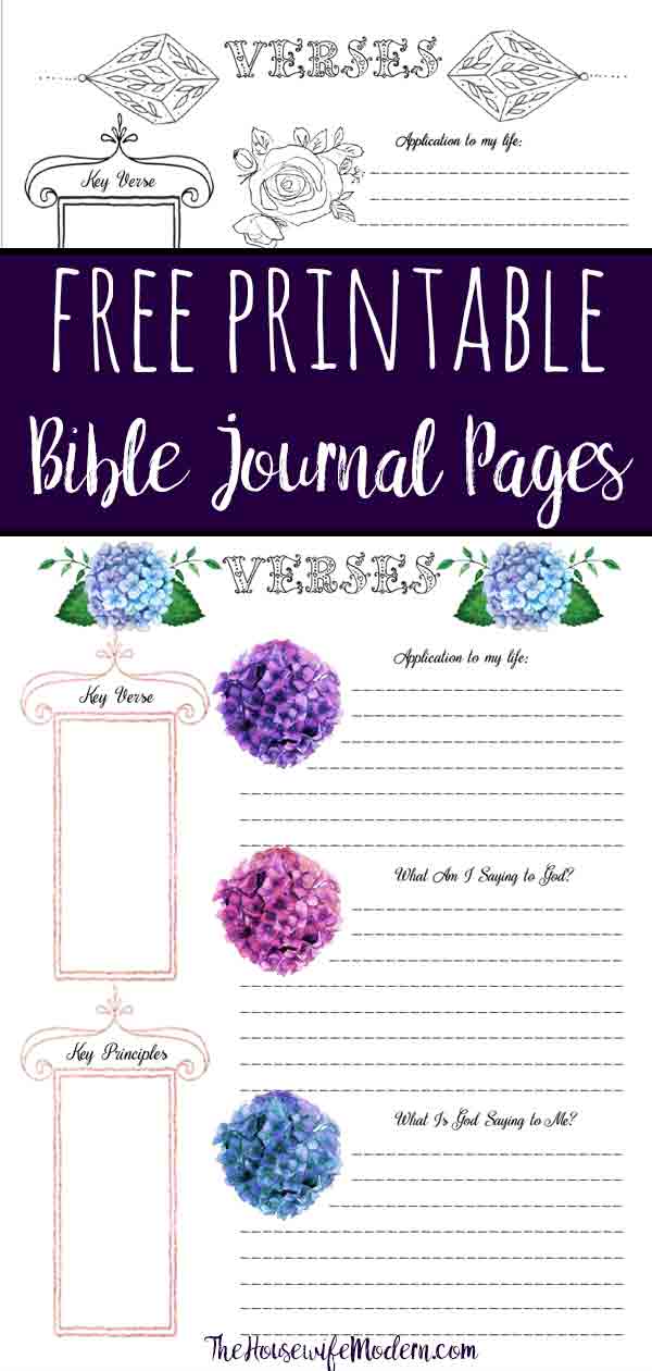 Free Bible Journaling Printables Including One You Can Color 