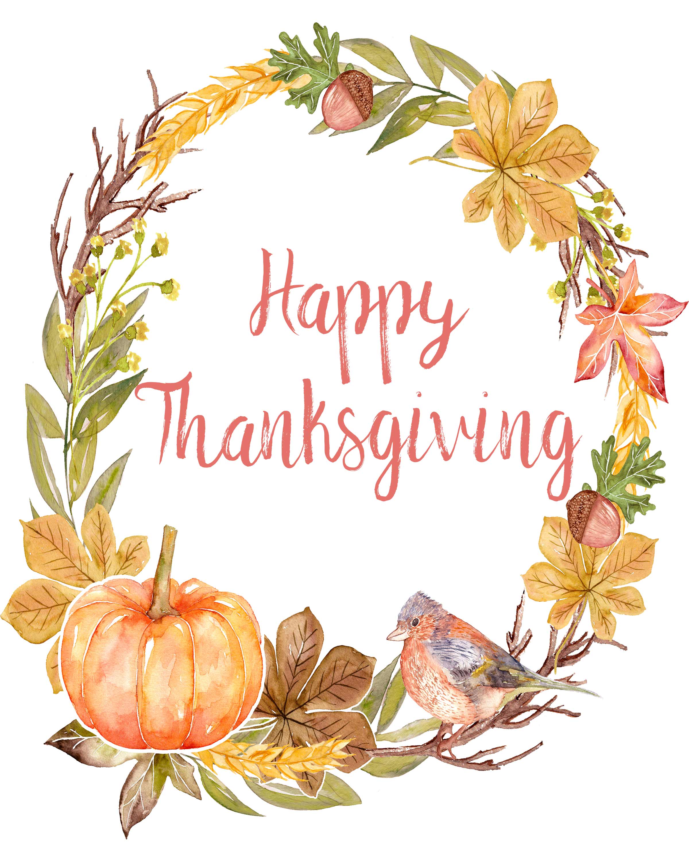 Printable Thankgiving Cards Free