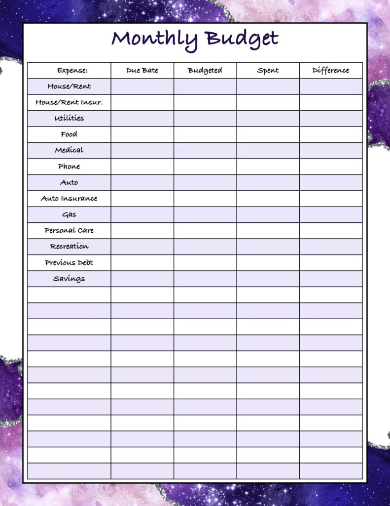 Free Budgeting Printables: Expenses, Goals, & Monthly Budget