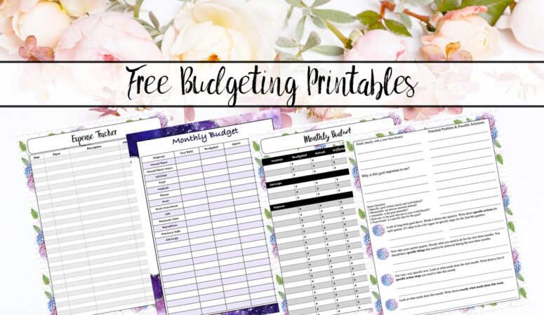 Free Budgeting Printables: Expenses, Goals, & Monthly Budget