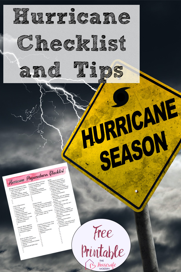 Free Printable Hurricane Preparedness Checklist & Tips To Prepare